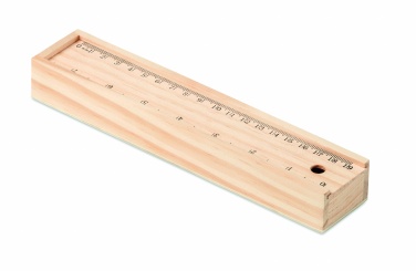 Logotrade corporate gift picture of: Stationery set in wooden box